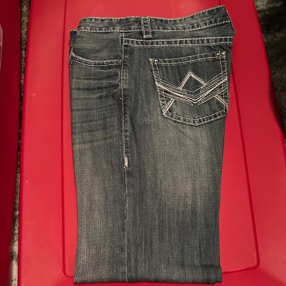 🌲Mens Rock & Roll Cowboy jeans 34x32 Pistol Straight